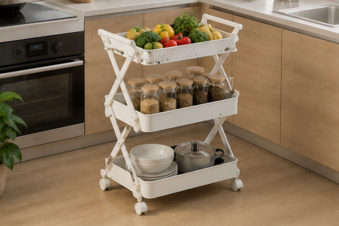 Foldable Multi-Purpose Rolling Cart