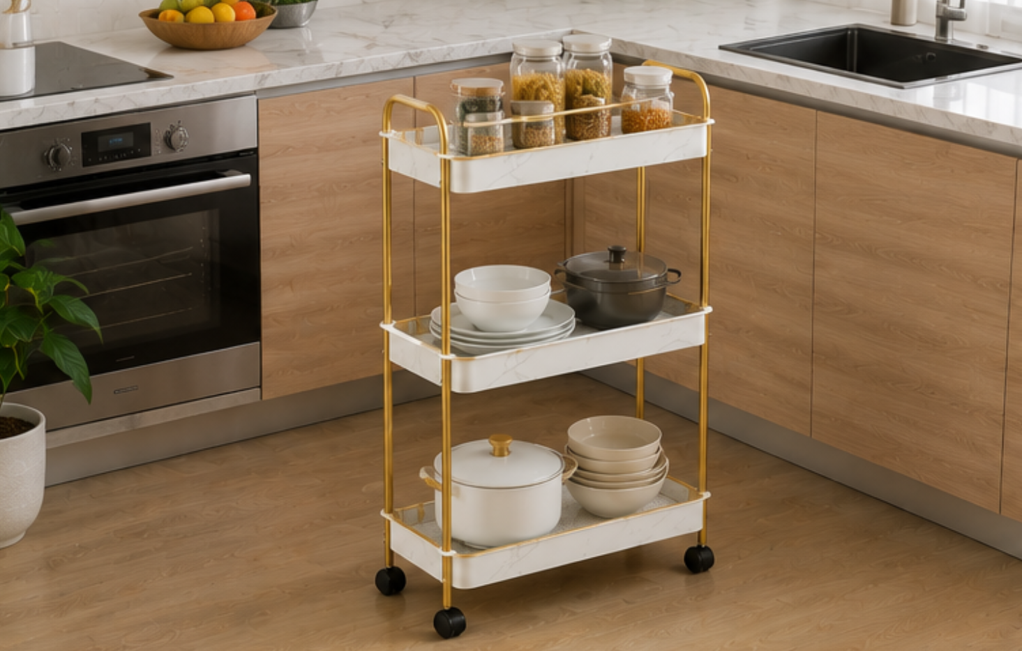 Luxury Narrow Side Utility Cart